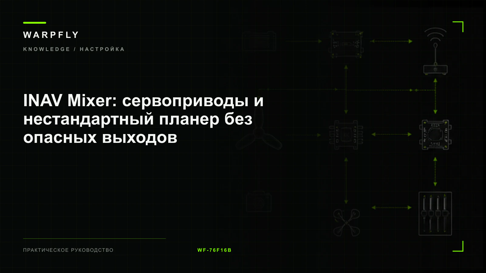 INAV Mixer: сервоприводы и нестандартный планер без опасных выходов — обложка WARPfly